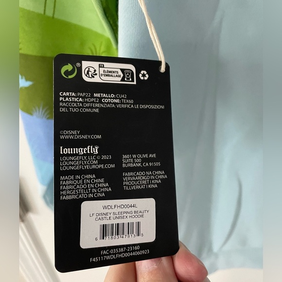 NWT Loungefly Disney Sleeping Beauty Castle Unisex Hoodie Size L - Picture 7 of 9